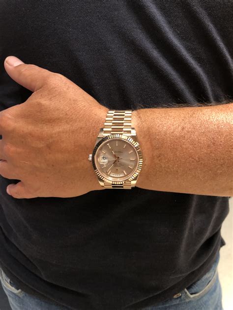 rolex day date 40 rose gold sundust dial|rolex day date 40 228238.